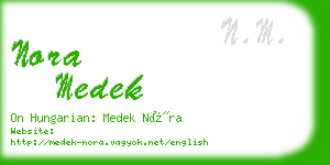 nora medek business card